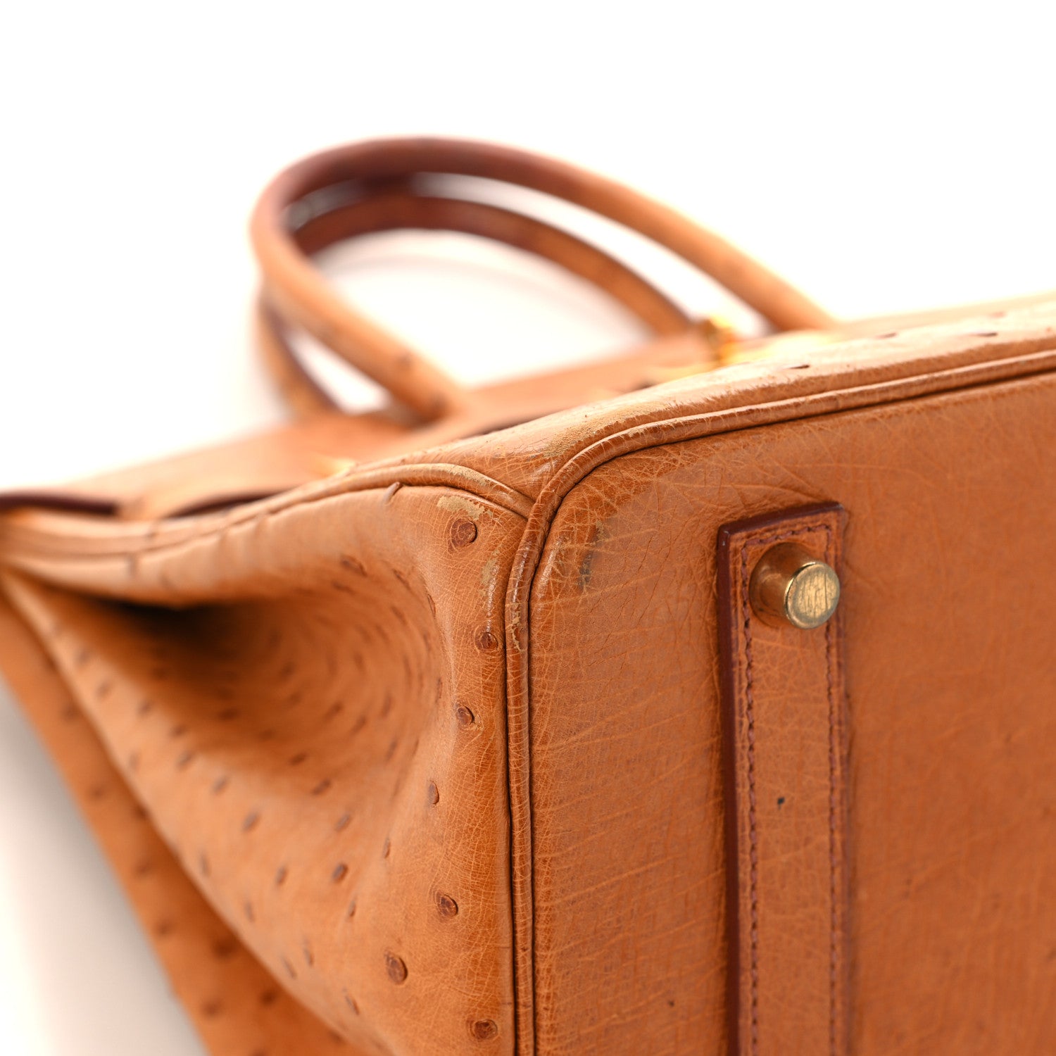 Hermes Ostrich Birkin 35 Gold 9 of 15