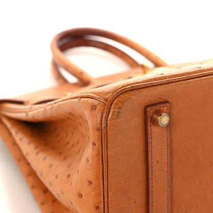 Hermes Ostrich Birkin 35 Gold 9 of 15