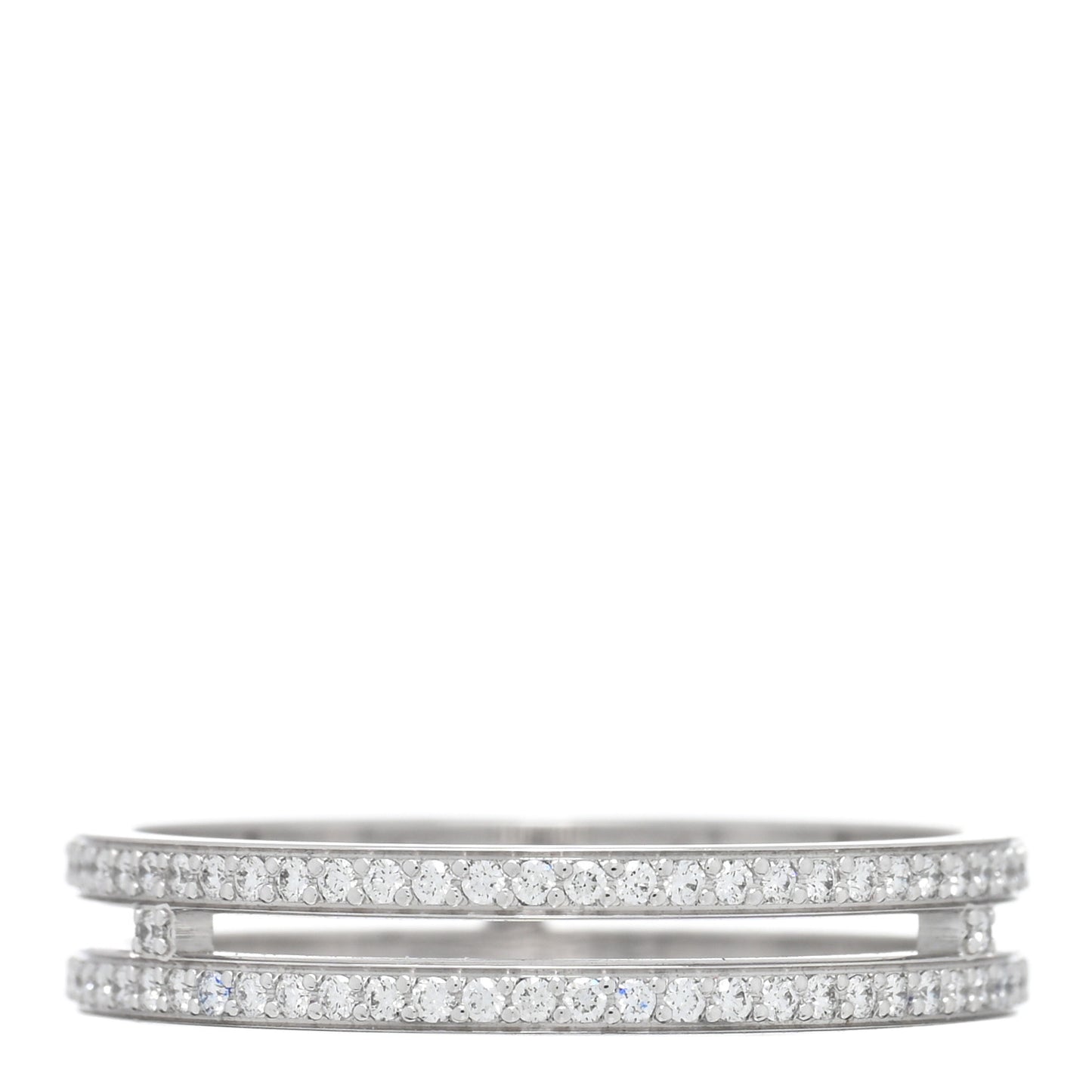 18K White Gold Diamond Ariane Wedding Band Ring 53 6.5