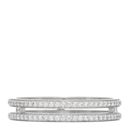 Hermes 18K White Gold Diamond Ariane Wedding Band Ring 53 6.5 3 of 5