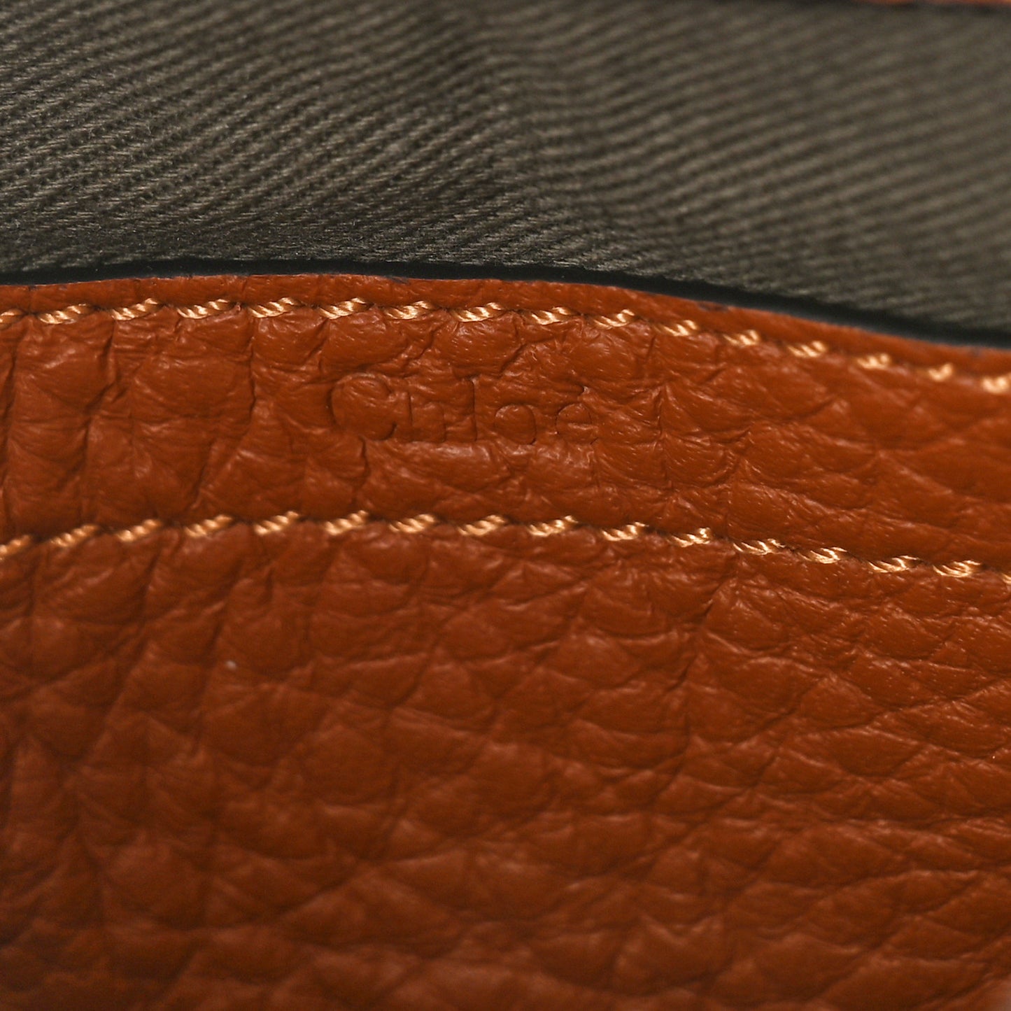 Grained Calfskin Small Marcie Saddle Bag Tan