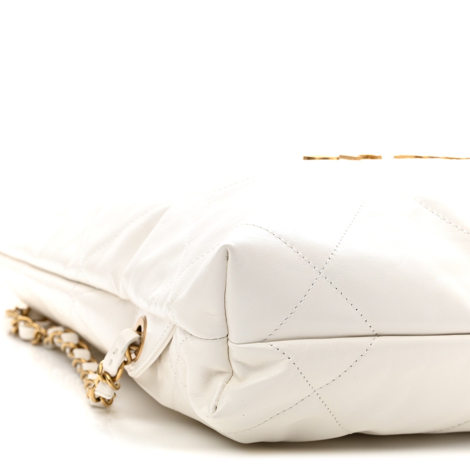 Chanel Shiny Calfskin Quilted Chanel 22 Backpack White 9 of 10