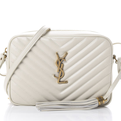 Saint Laurent Calfskin Matelasse Monogram Lou Camera Bag Crema Soft 7 of 10