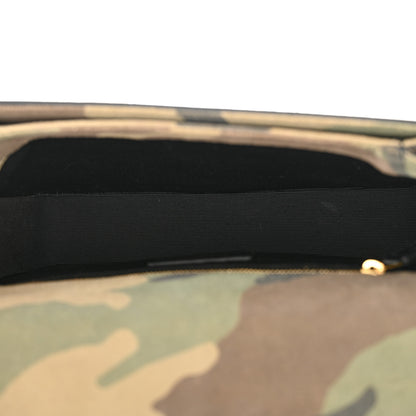 Saint Laurent Suede Monogram University Camouflage Shoulder Bag Green 5 of 12