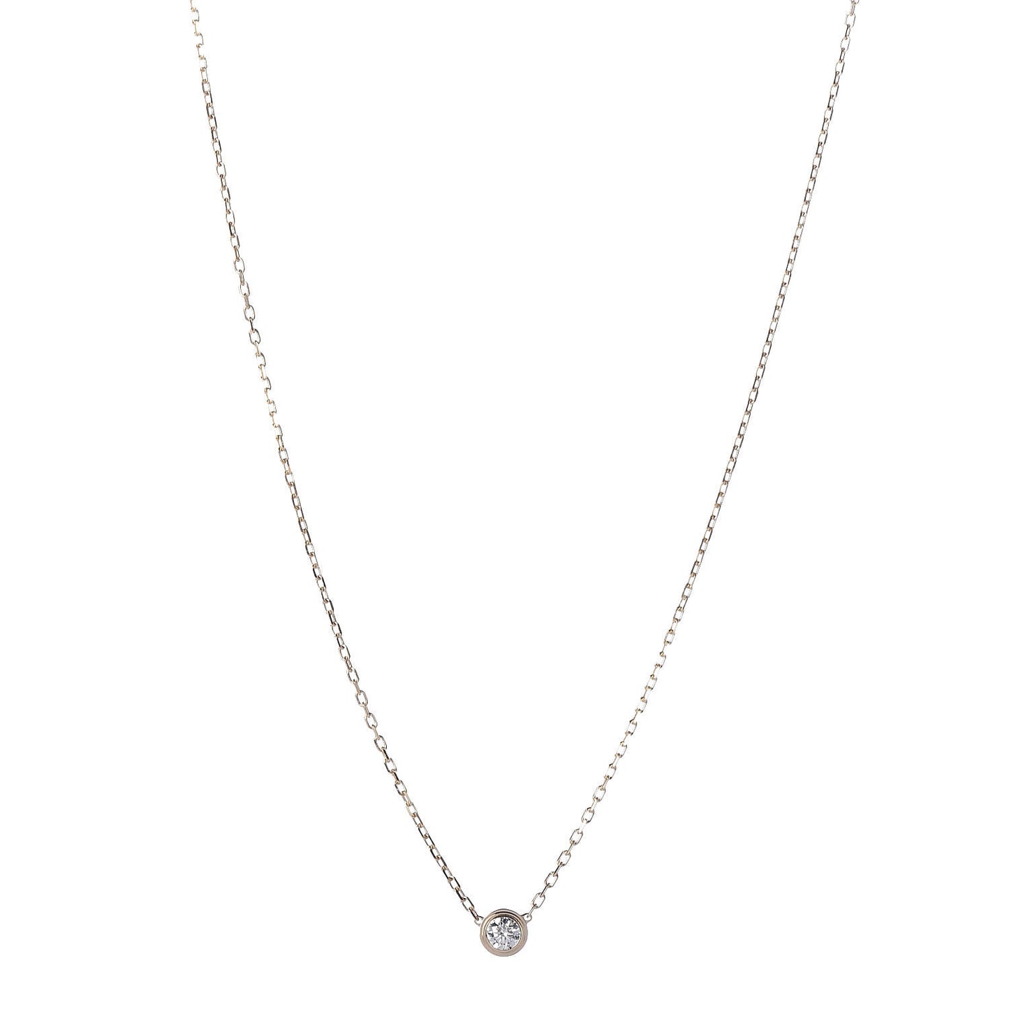 18K Yellow Gold Diamond LM D'Amour Pendant Necklace