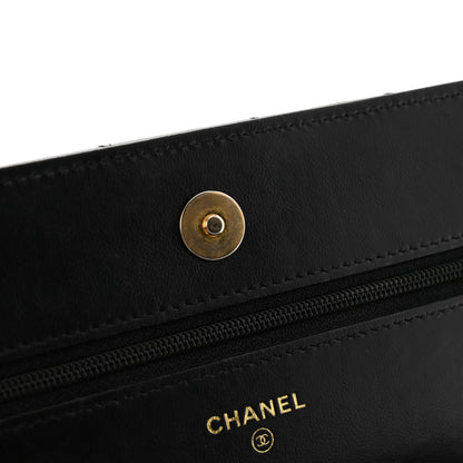Chanel Lambskin Quilted Chain Around Wallet On Chain WOC Black 13 of 13