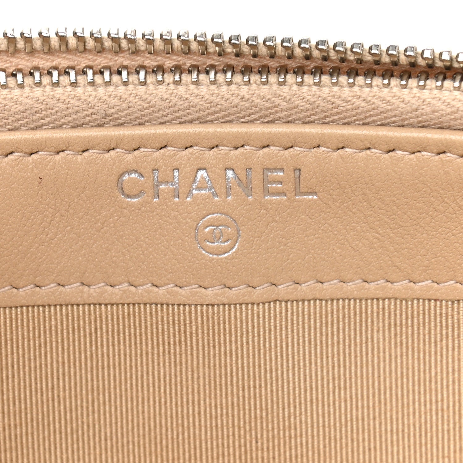 Chanel Caviar Quilted Small Clutch With Chain Beige 7 of 11