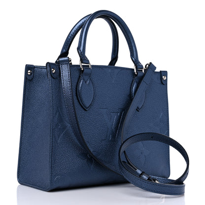 Louis Vuitton Metallic Empreinte Monogram Giant Onthego PM Navy Nacre 3 of 8
