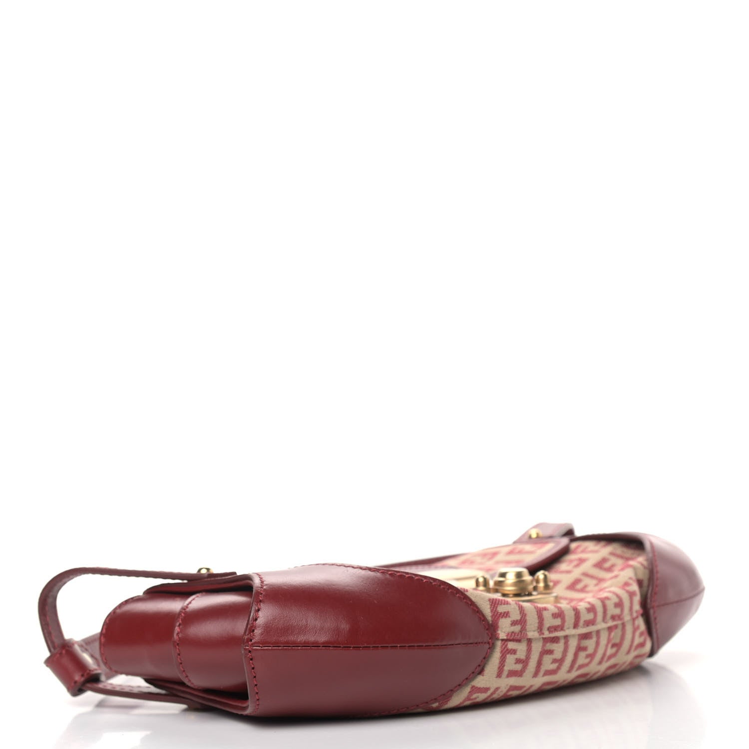 Fendi Zucchino Cuoio Ingrassato Compilation Hobo Beige Rosso 4 of 9