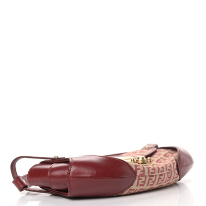 Fendi Zucchino Cuoio Ingrassato Compilation Hobo Beige Rosso 4 of 9