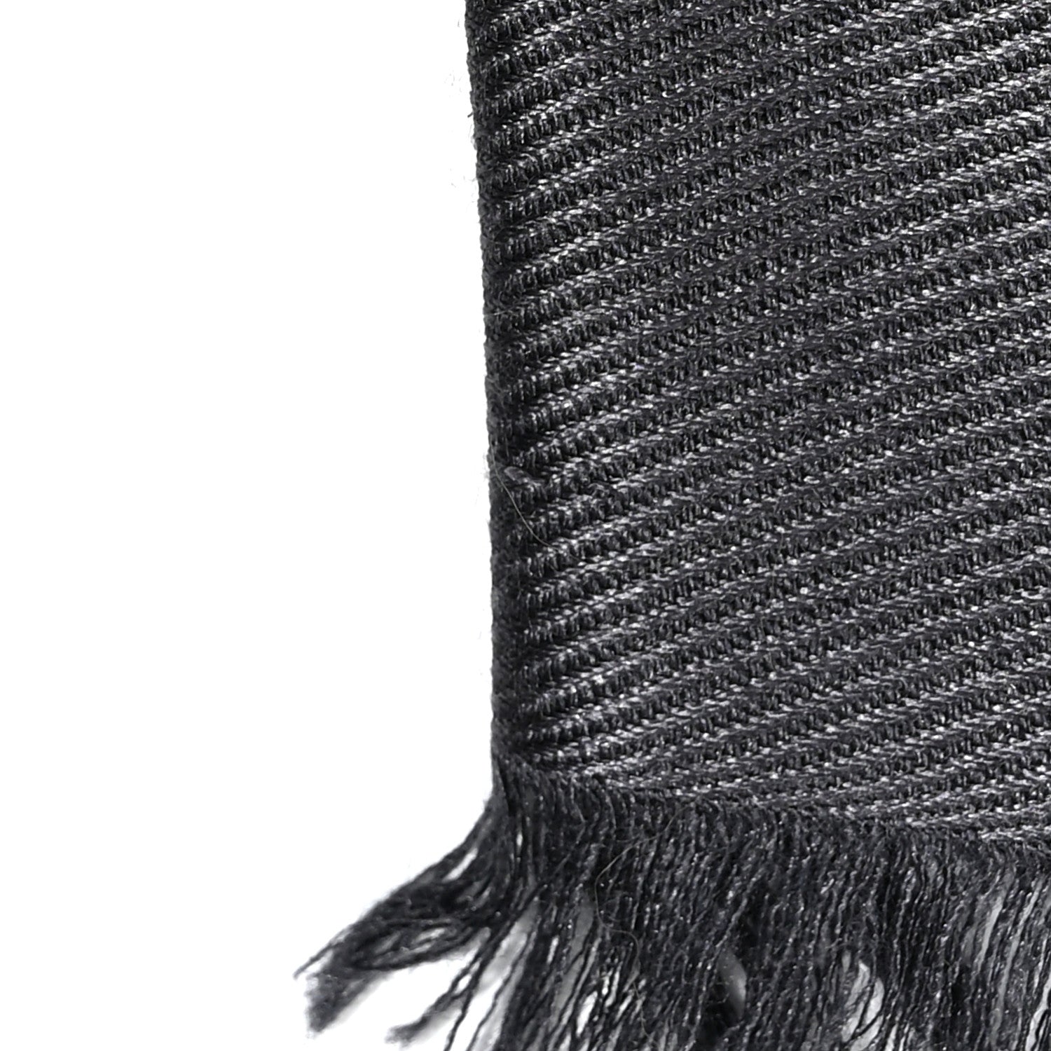 Louis Vuitton Silk Lurex Wool Monogram Shine Shawl Charcoal Grey 6 of 12