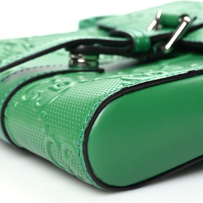 Gucci Calfskin GG Tennis Embossed 2 Detachable Pouch Belt Bag New Shamarock 12 of 14