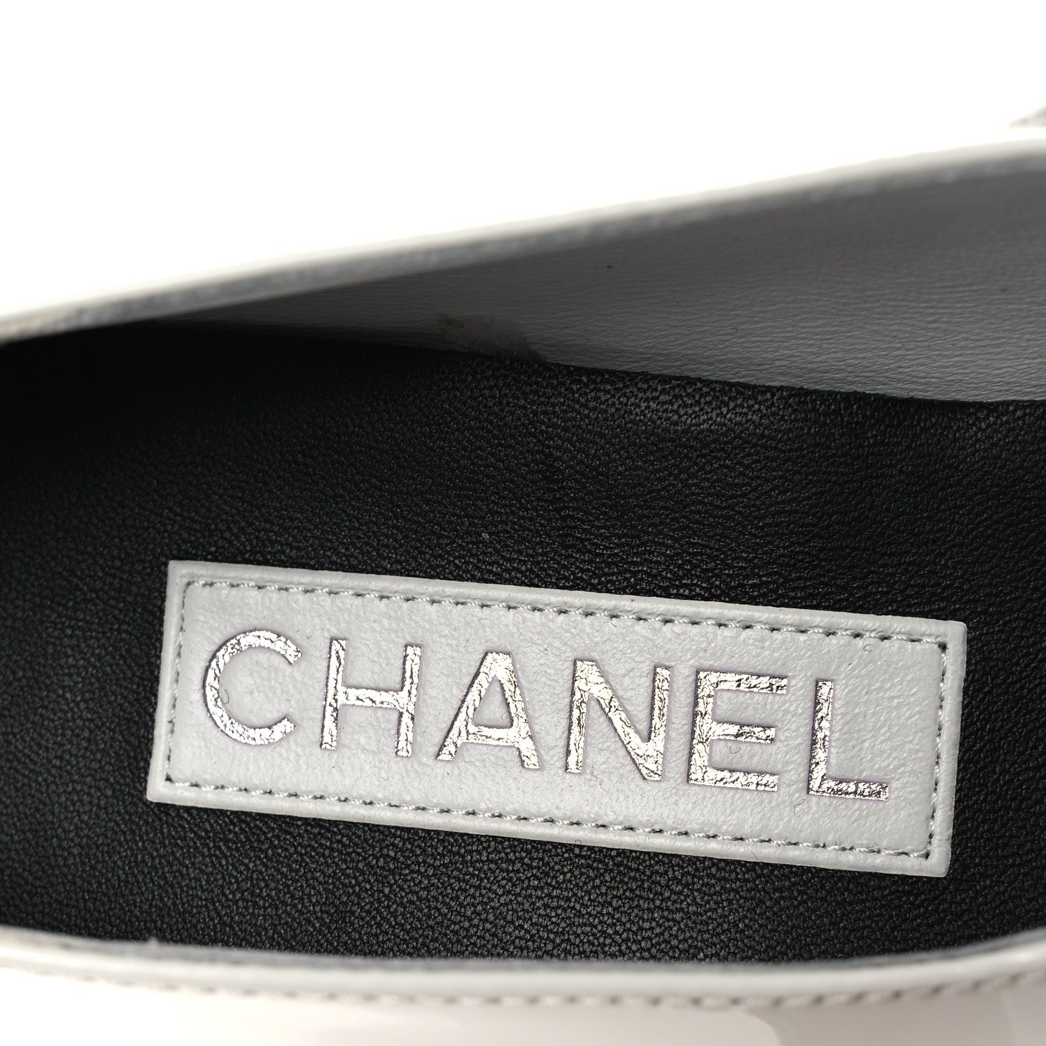 Chanel Patent Calfskin Mary Janes Flats 39 White Black 9 of 11