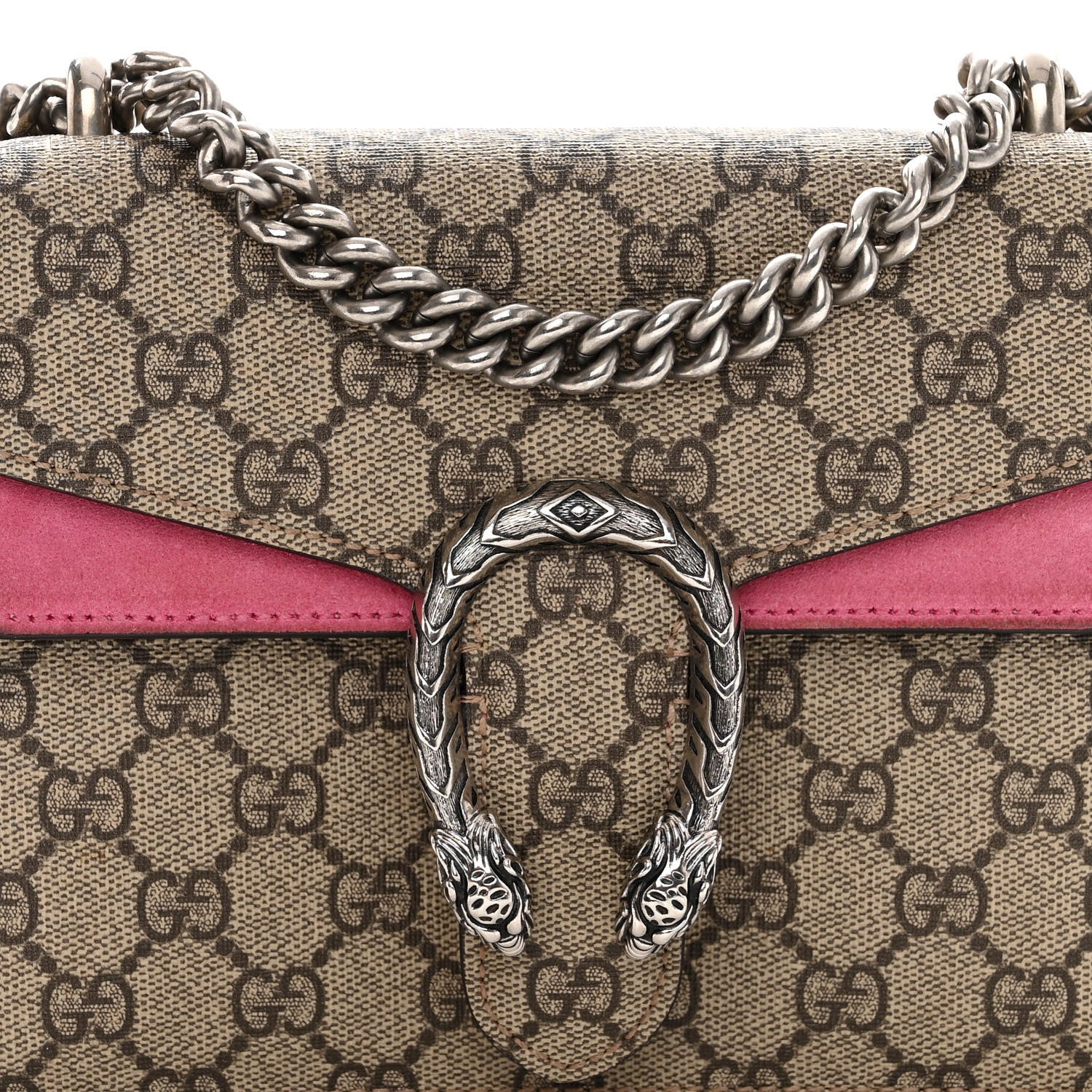 Gucci GG Supreme Monogram Mini Dionysus Shoulder Bag Pink 7 of 11