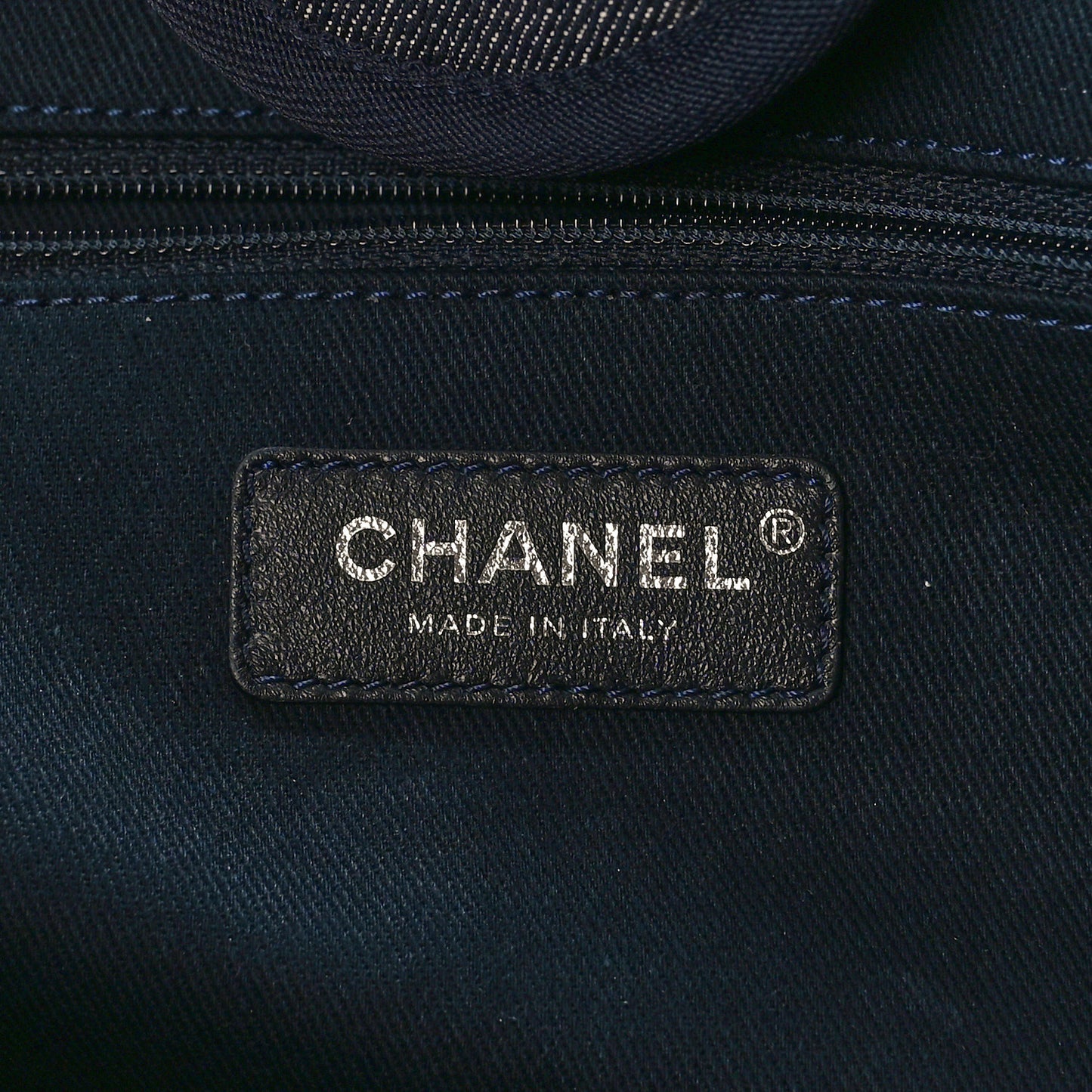 Denim Large Deauville Tote Dark Blue