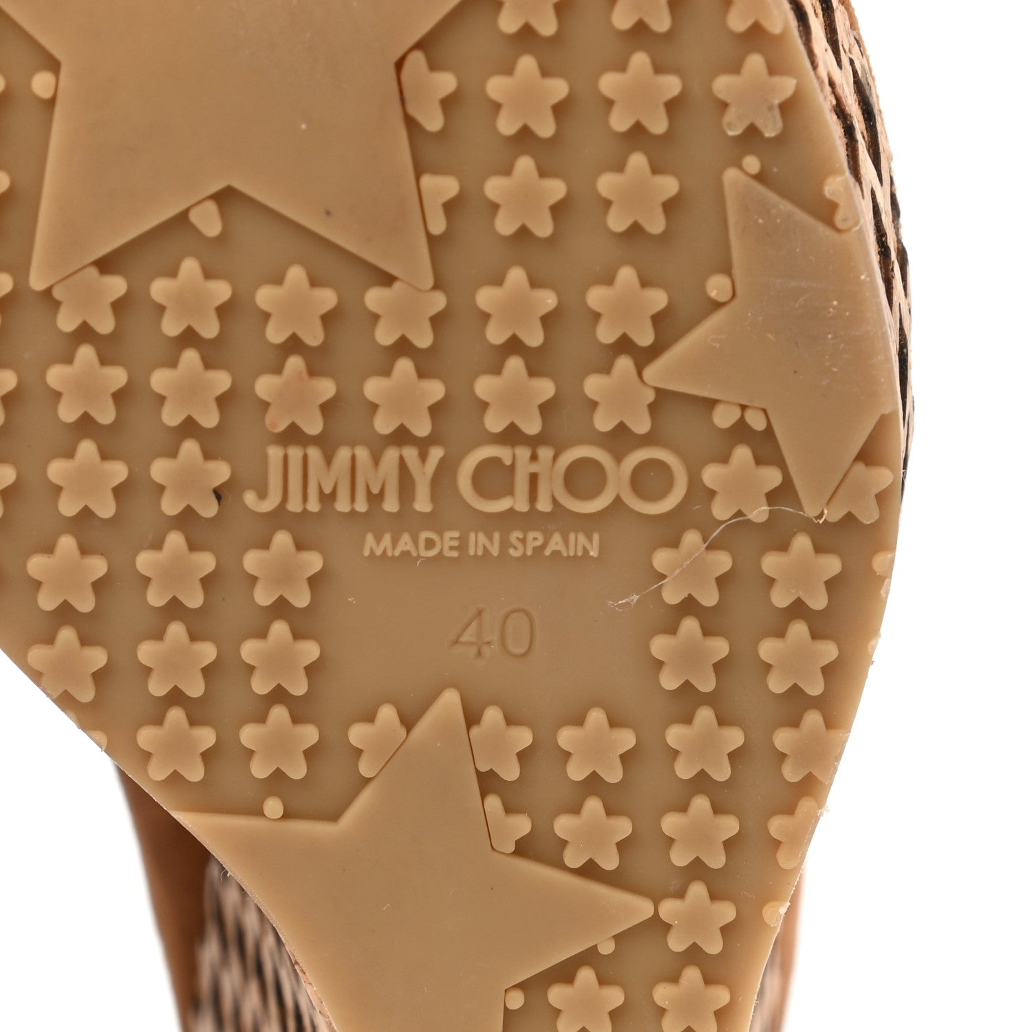 Jimmy Choo Suede Pacific 120mm Peep-Toe Cork Wedge Sandal 40 Canyon 7 of 11