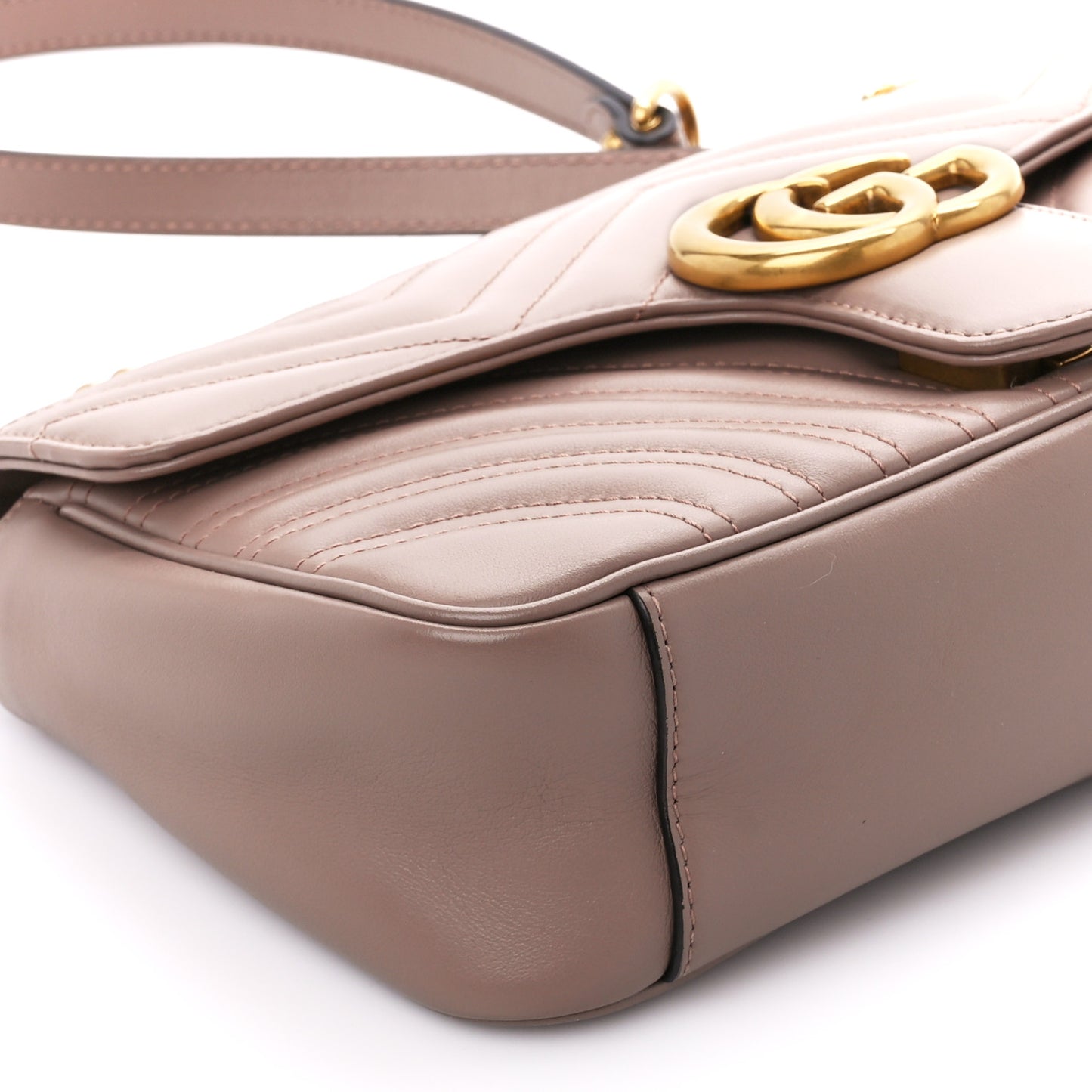 Calfskin Matelasse Small GG Marmont Shoulder Bag Porcelain Rose