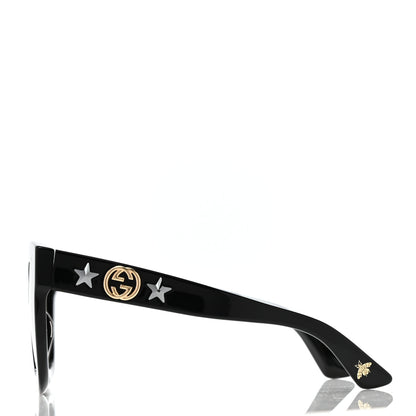 Gucci Round Frame Star Sunglasses GG0208S Black 3 of 9