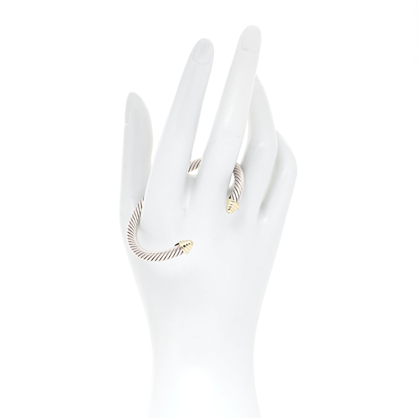 Sterling Silver 14K Yellow Gold 5mm Cable Classics Bracelet
