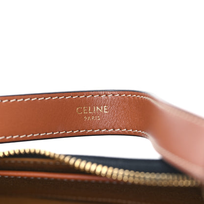 Celine Triomphe Canvas Calfskin Ava Shoulder Bag Tan 6 of 11