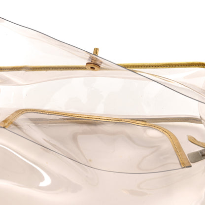 Chanel Metallic Lambskin PVC Medium Naked Flap Gold 5 of 12