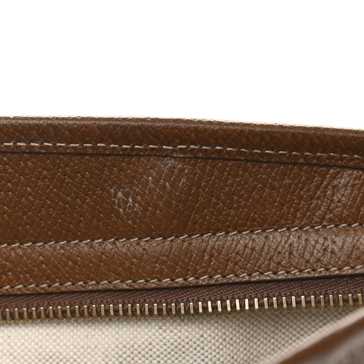 Monogram Medium Bree Zippered Tote Beige Tabacco