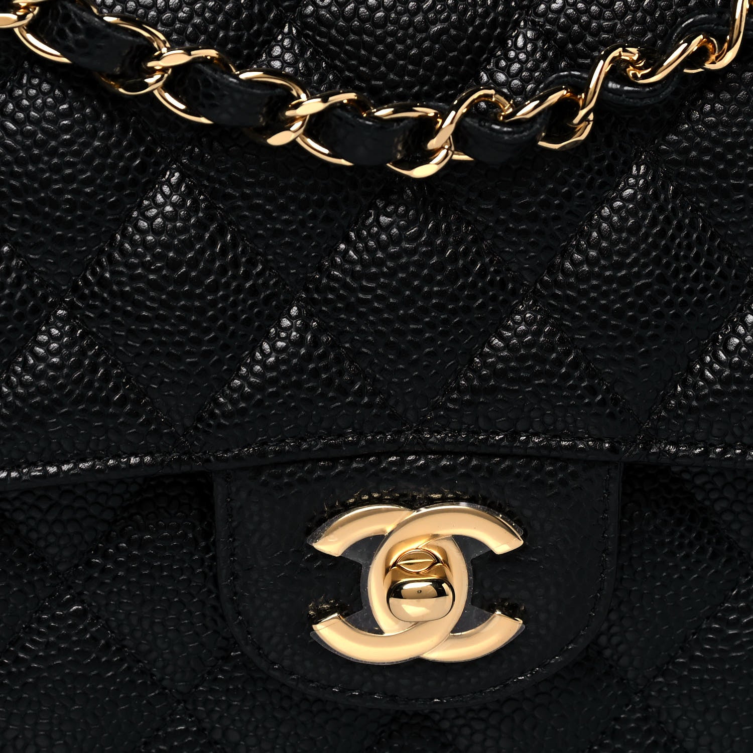 Chanel Caviar Quilted Medium Double Flap Black 8 of 11