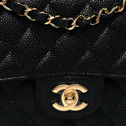Chanel Caviar Quilted Medium Double Flap Black 8 of 11