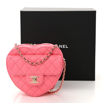 Chanel Lambskin Quilted CC In Love Heart Bag Pink 12 of 12