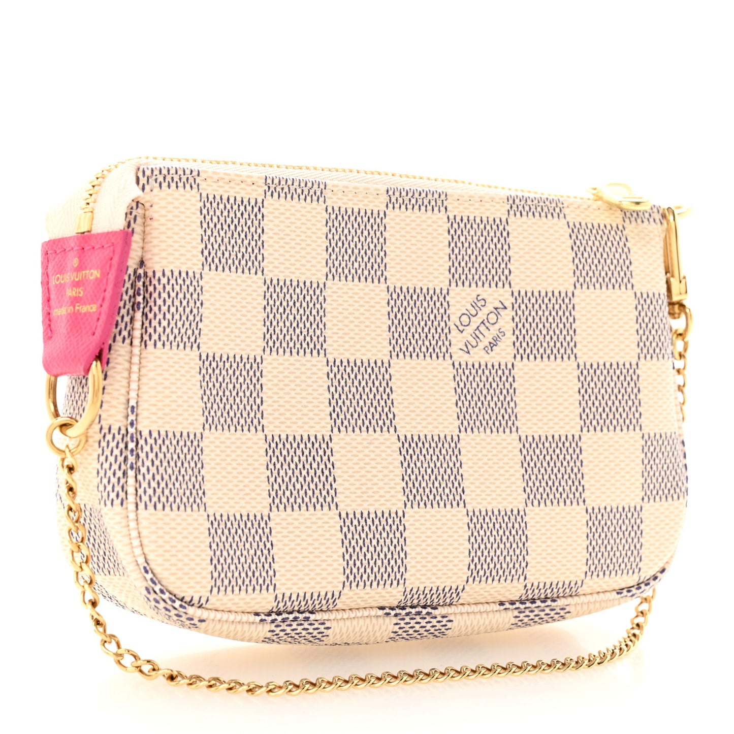 Damier Azur 2021 Christmas Animation Hollywood Mini Pochette Accessories Fuchsia