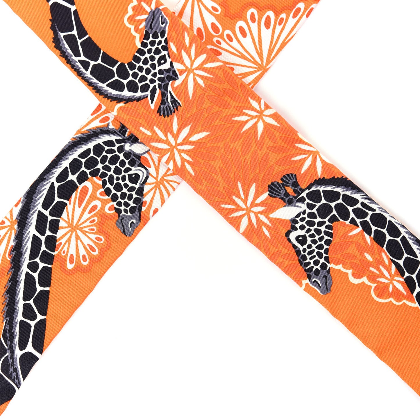Silk The Three Graces Twilly Orange Mangue Anthracite