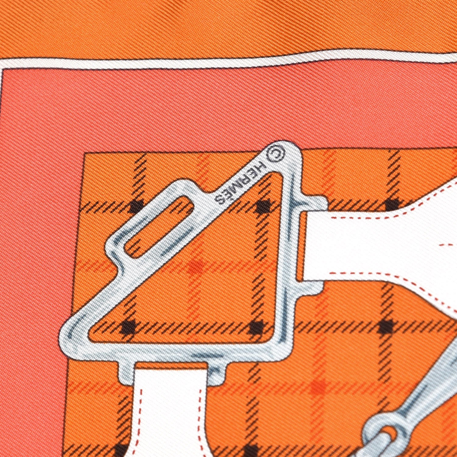 Hermes Silk Tatersale Pocket Square 5 of 5
