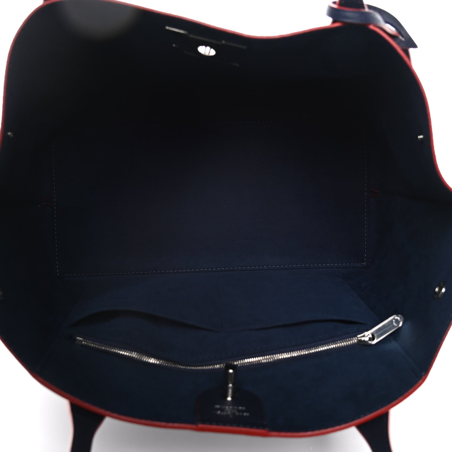 Louis Vuitton Calfskin Lockme Go Tote Marine Rouge 5 of 12