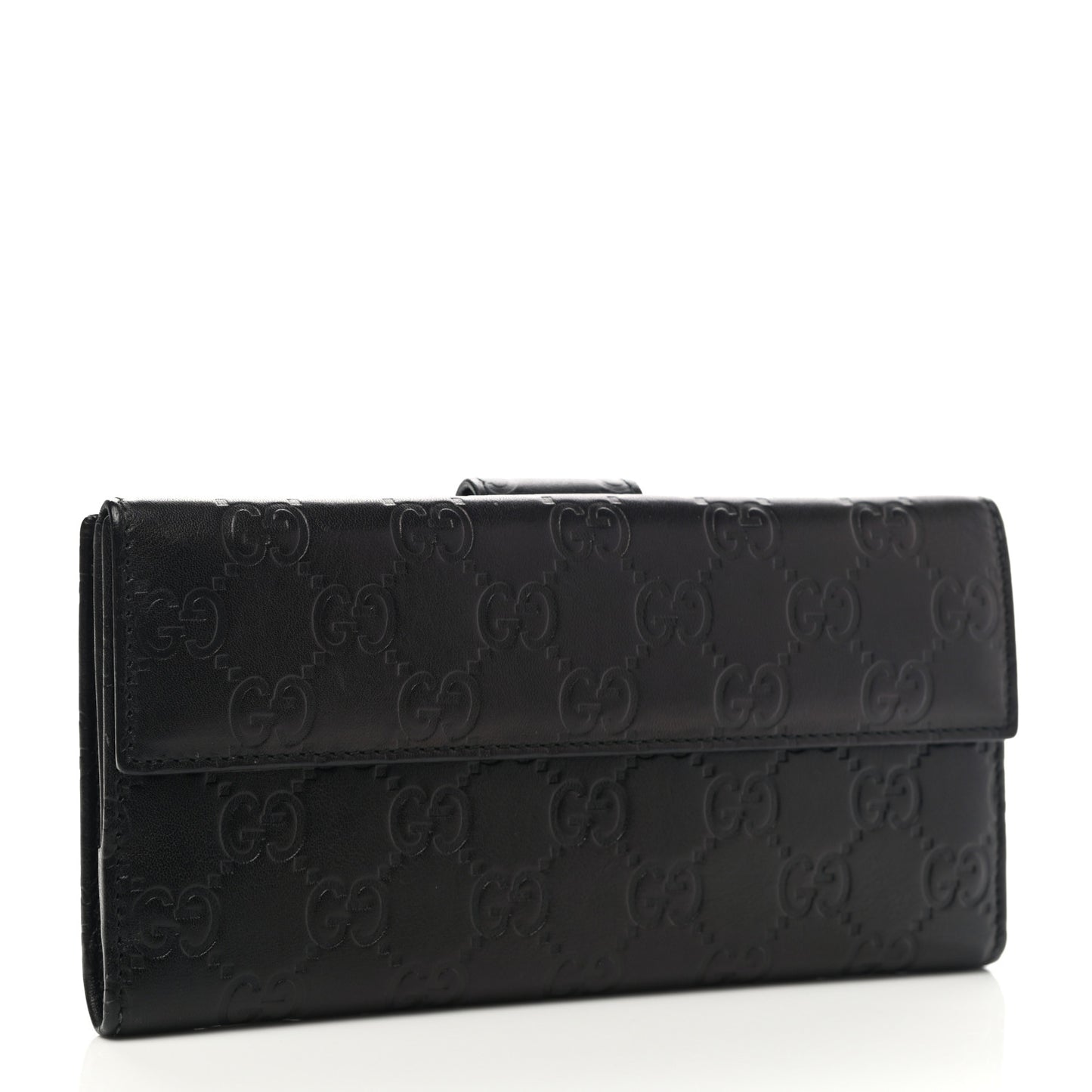 Guccissima Heart Continental Wallet Black