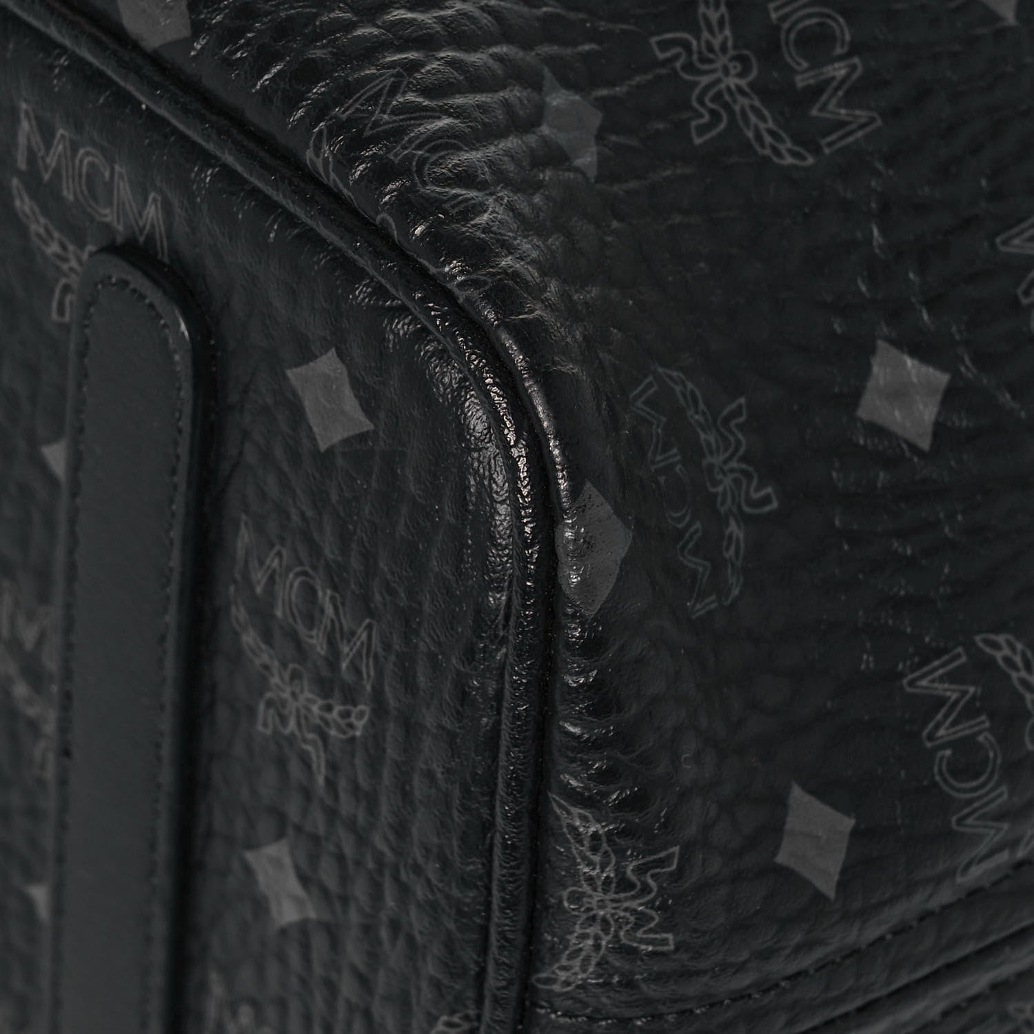 MCM Visetos Medium Reversible Shopper Tote Black 8 of 19