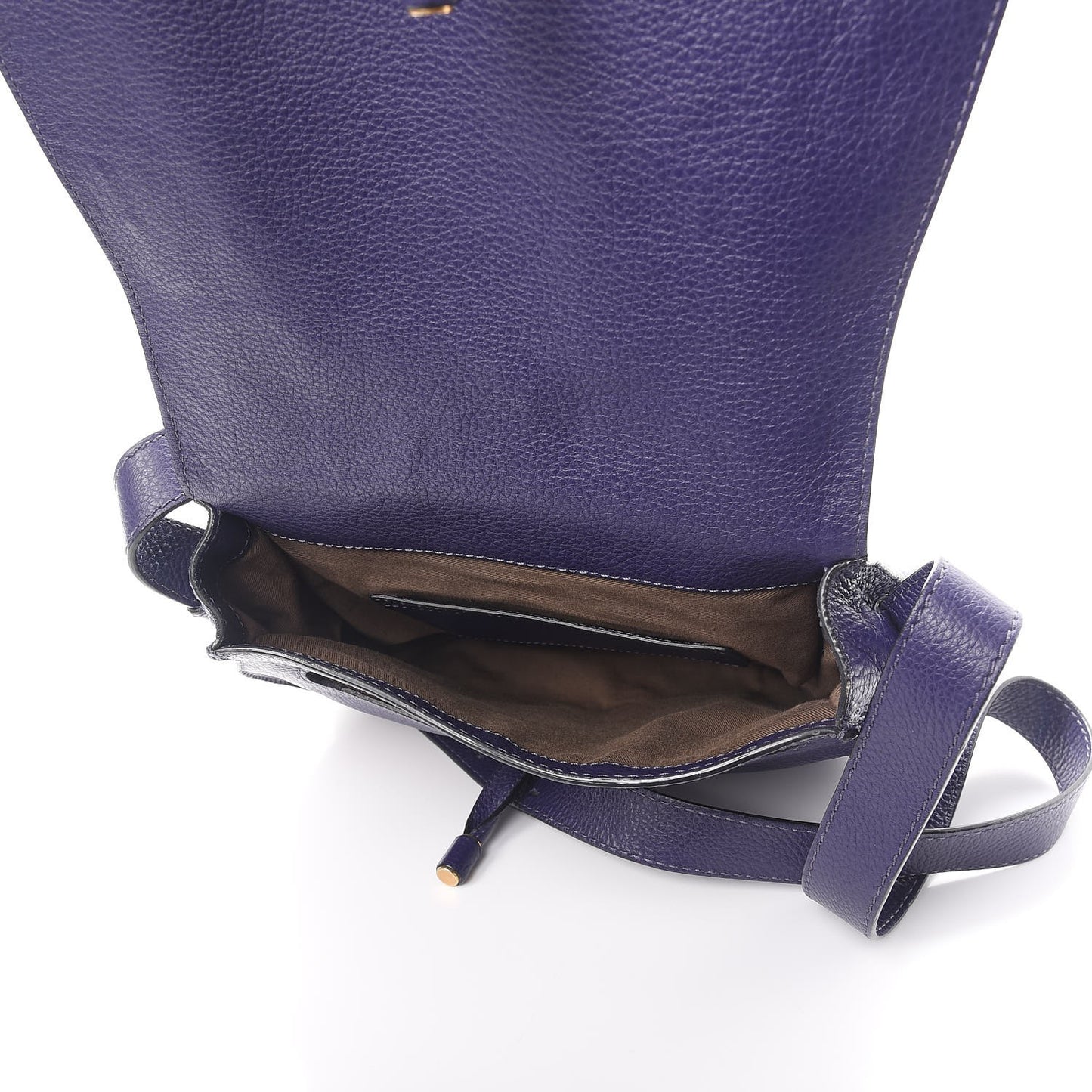 Grained Calfskin Medium Marcie Saddle Bag Storm Blue