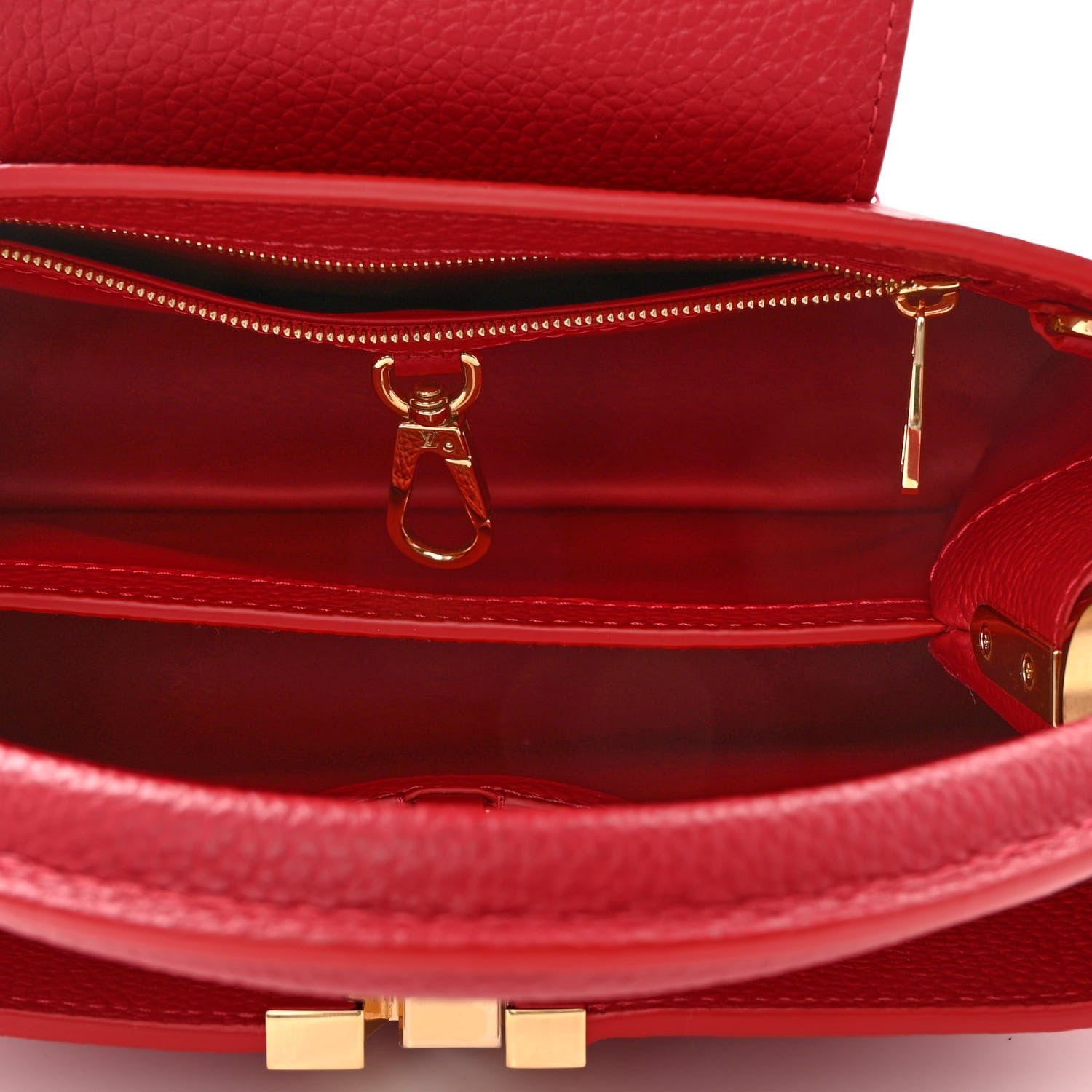 Louis Vuitton Taurillon Capucines BB Scarlet Red 5 of 11