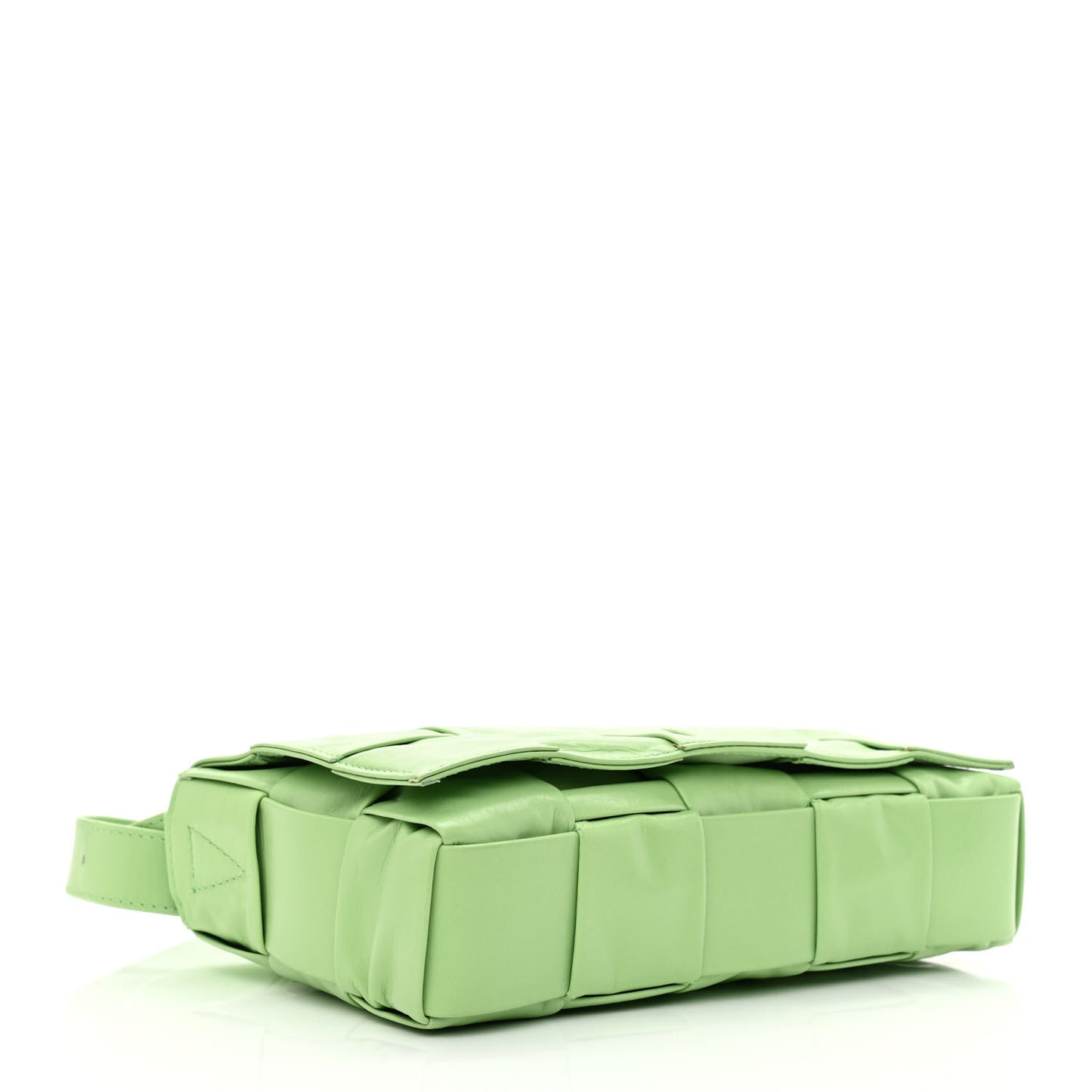 Calfskin Maxi Intreccio Cassette Crossbody Bag Pistachio