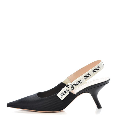 Christian Dior Technical Canvas Ribbon J Adior Slingback 65mm Pumps 42 Black 1 of 10