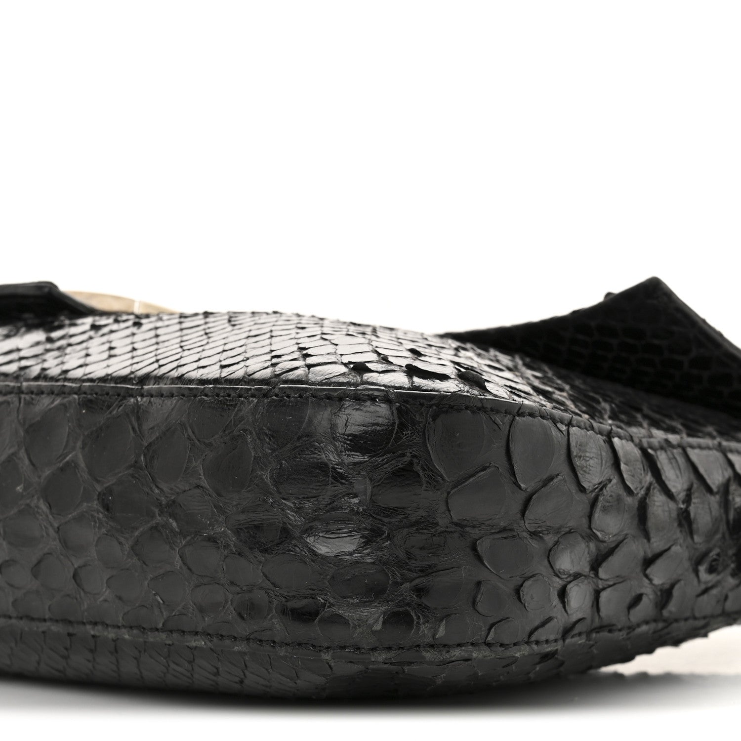 Fendi Snakeskin Baguette Black 10 of 12
