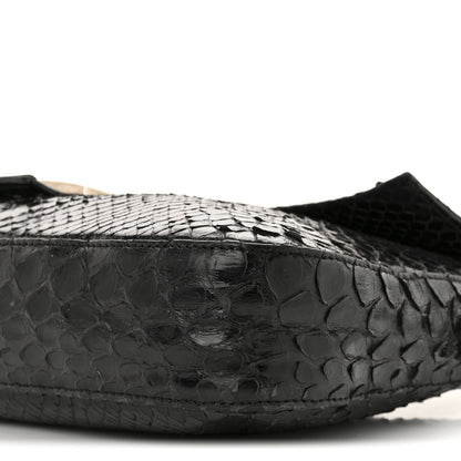 Fendi Snakeskin Baguette Black 10 of 12