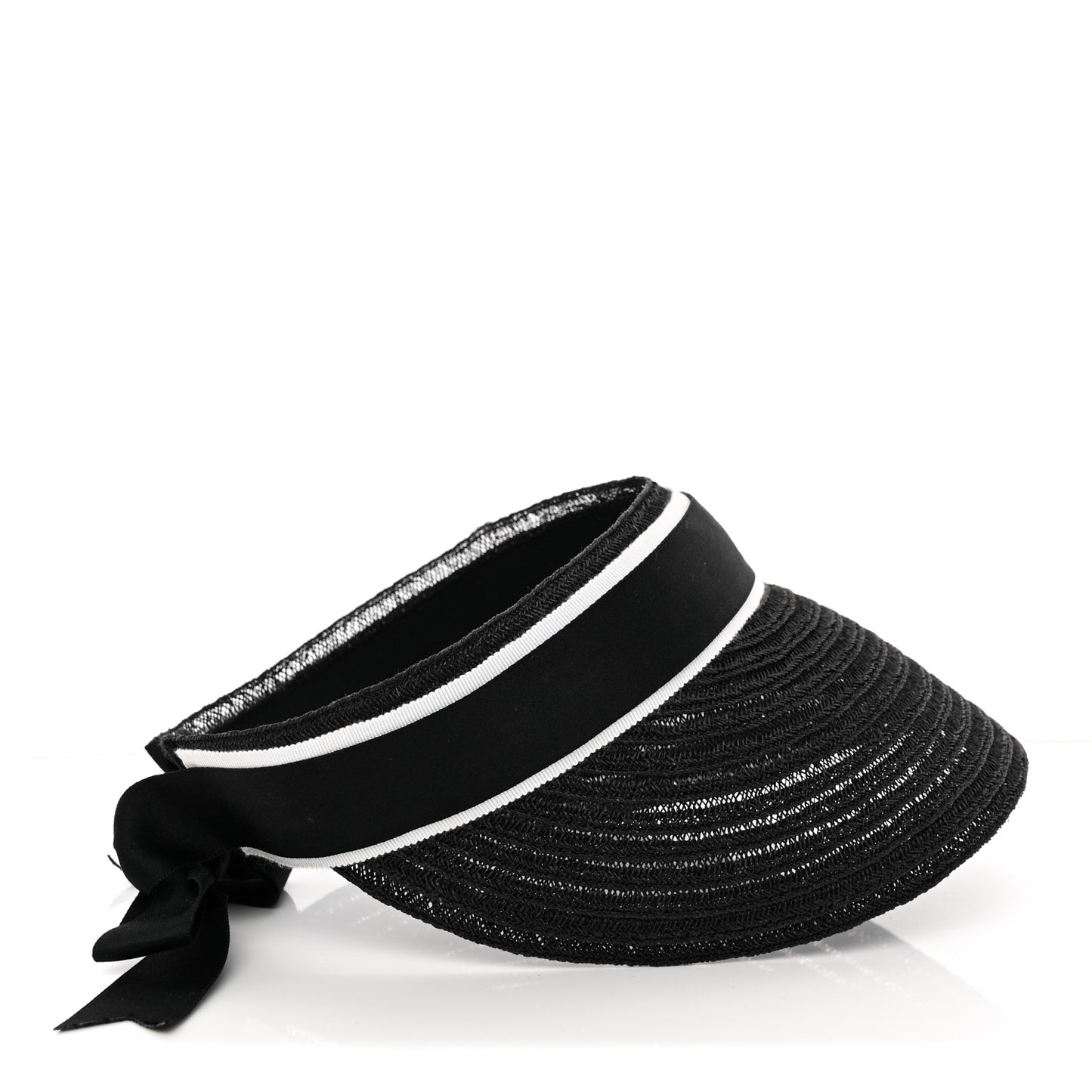 Abaca Cotton Ribbon Visor S Black
