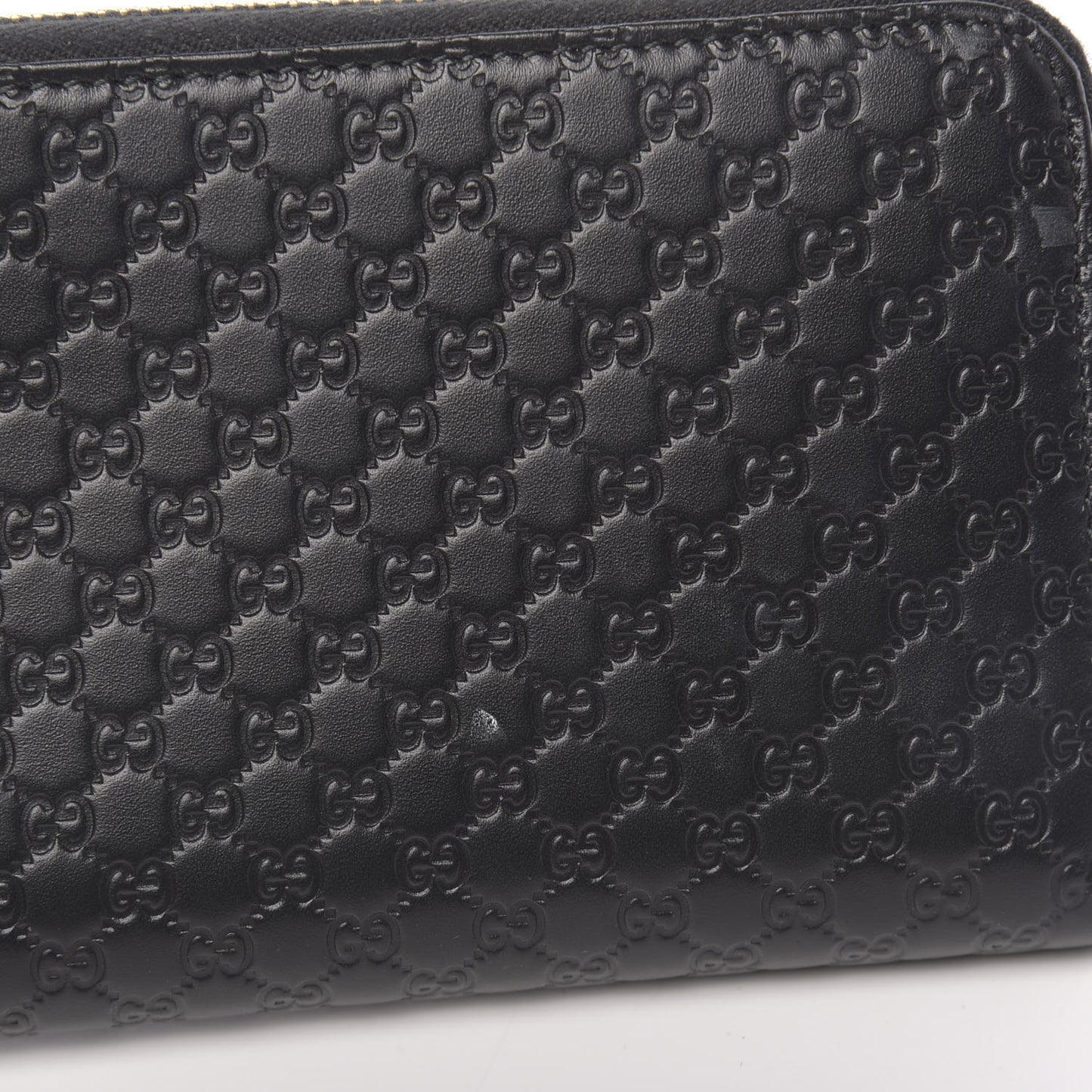 Microguccissima Zip Around Wallet Black