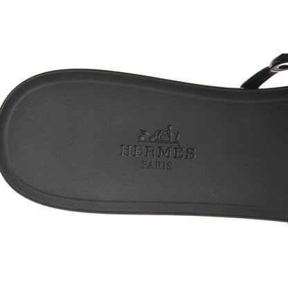Hermes Rubber Chaine d'Ancre Rivage Sandals 39 Black 6 of 7