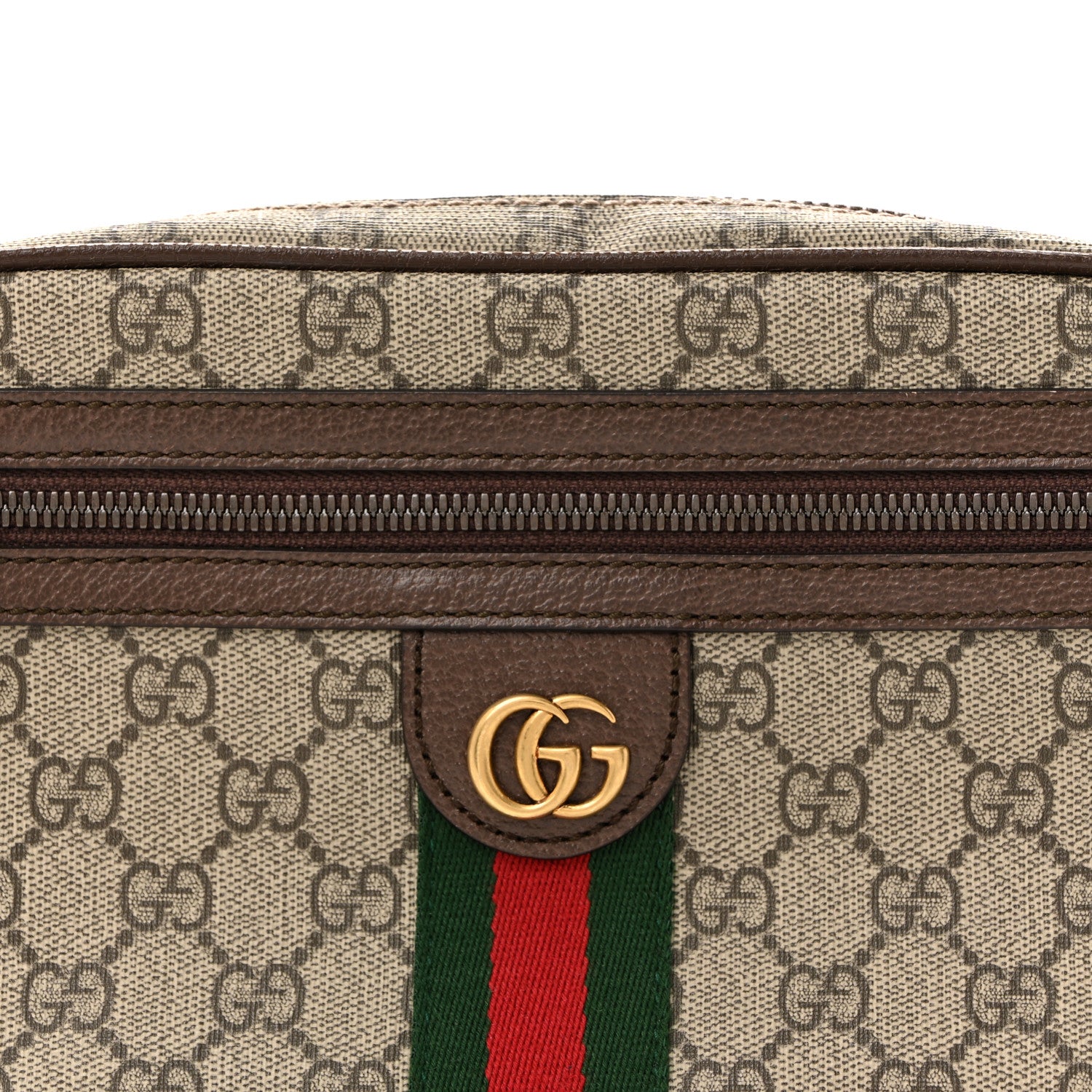 Gucci Soft GG Supreme Monogram Medium Ophidia Belt Bag Dark Brown 8 of 12