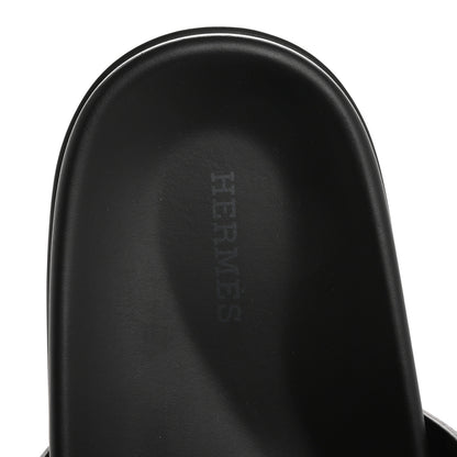 Hermes Calfskin Mens Chypre Sandals 43 Black 7 of 10