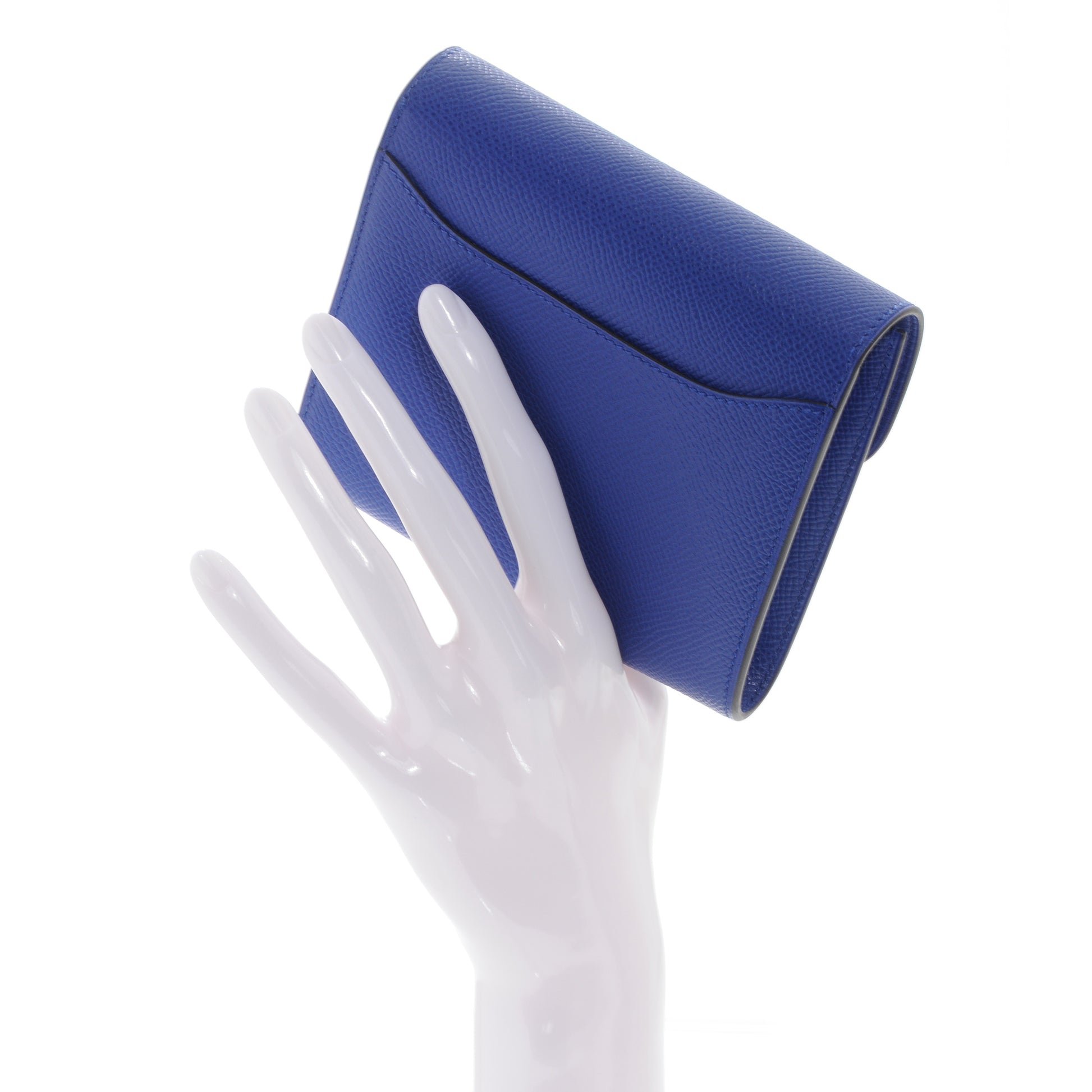 Hermes Epsom Constance Wallet Bleu Electrique 2 of 8
