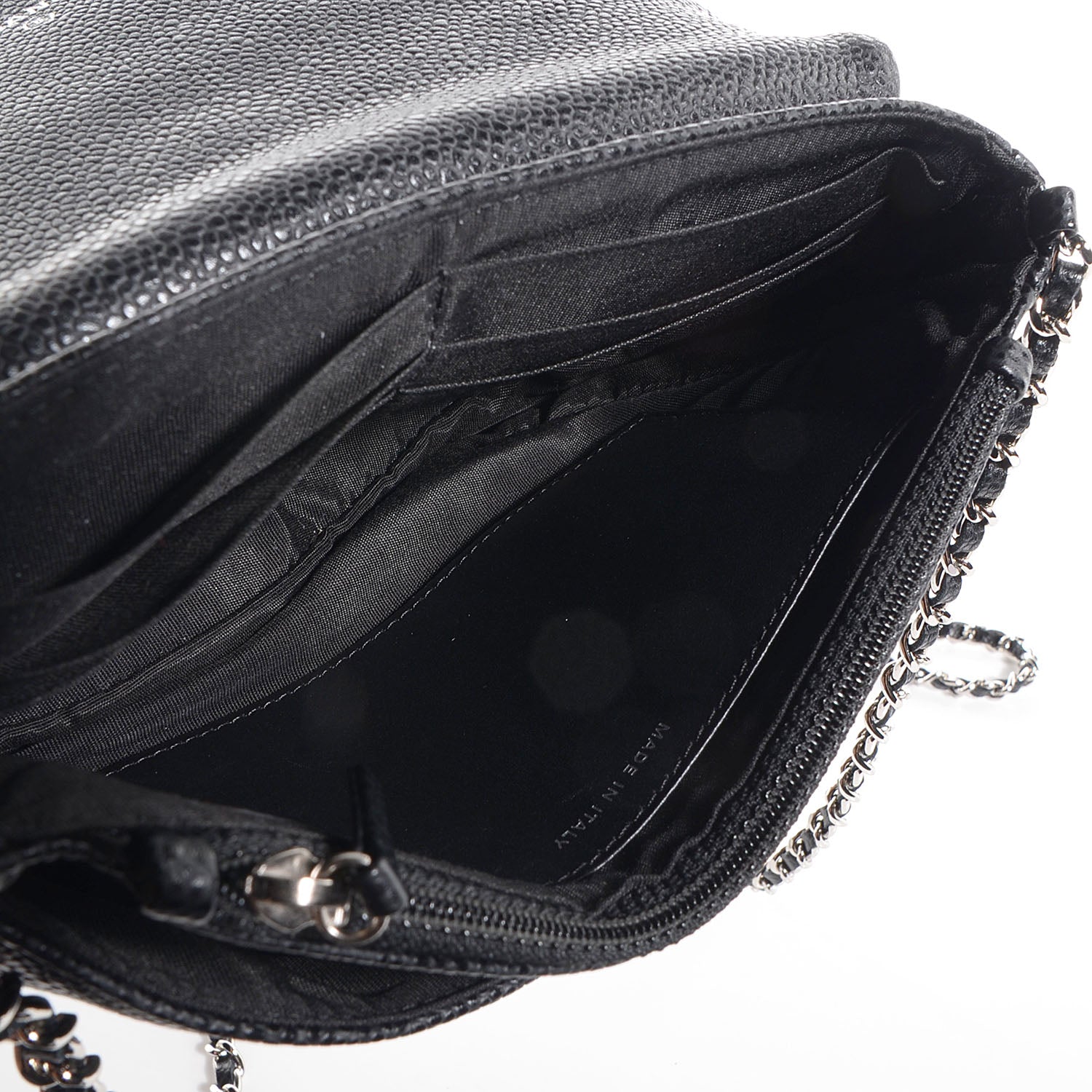 Chanel Caviar Half Moon Wallet On Chain WOC Black 5 of 8