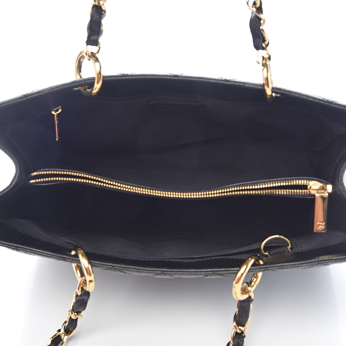 Caviar Quilted Grand Shopping Tote GST Black