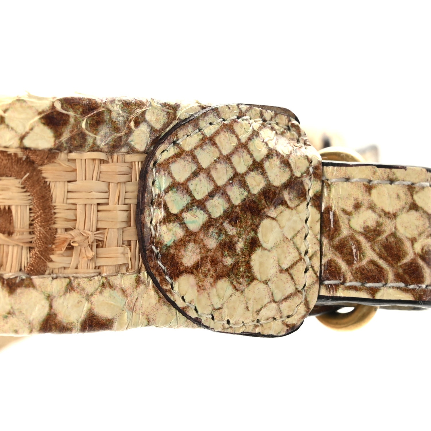 Gucci Raffia Cobra GG Embroidered Afraa Visor M Beige 8 of 8